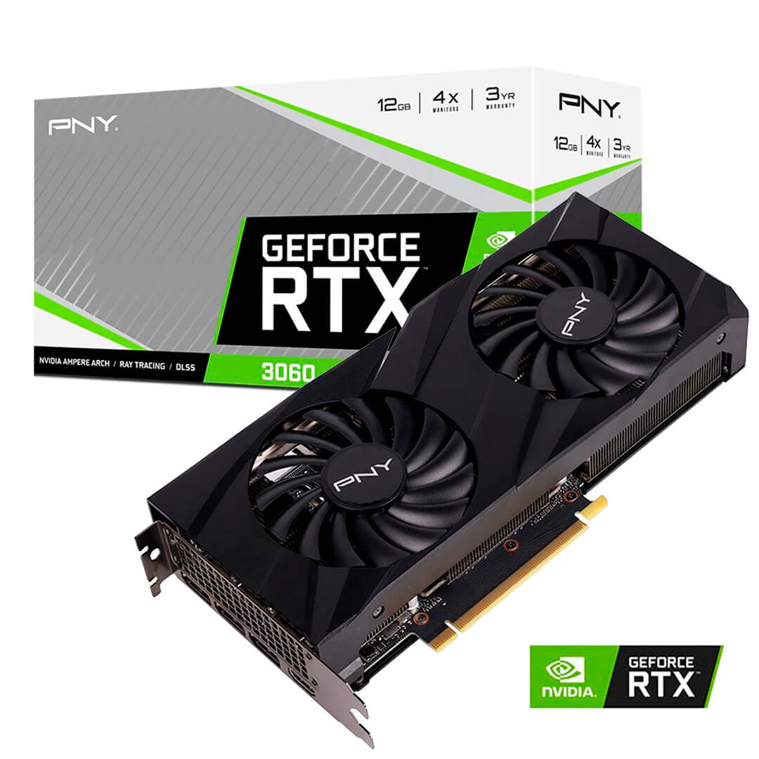 PLACA DE VIDEO NVIDIA RTX3060 12GB G6 192B VERTO PNY VCG306012DFBPB1