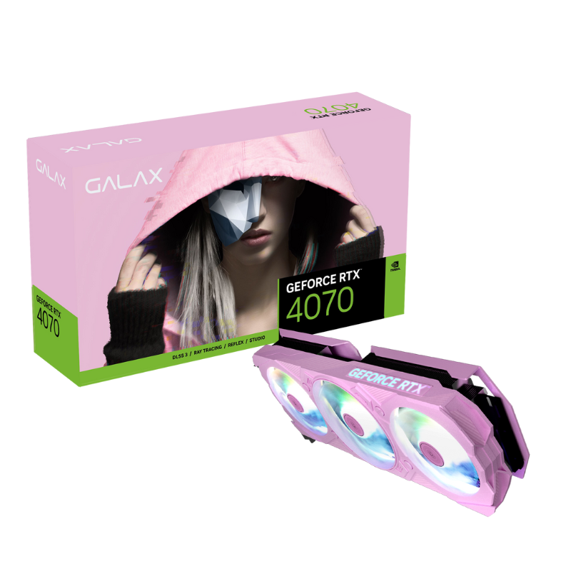 PLACA DE VIDEO NVIDIA RTX 4070 EX GAM Pink 12gb Gddr6x 192 Bits Galax Geforce - Hdmi/3x Displayport - 47nom7md7lpk