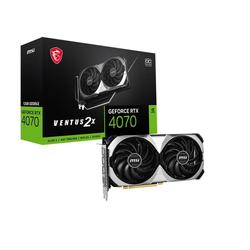 PLACA DE VIDEO RTX4070 12GB VENTUS 2X OC MSI 912-V513-208