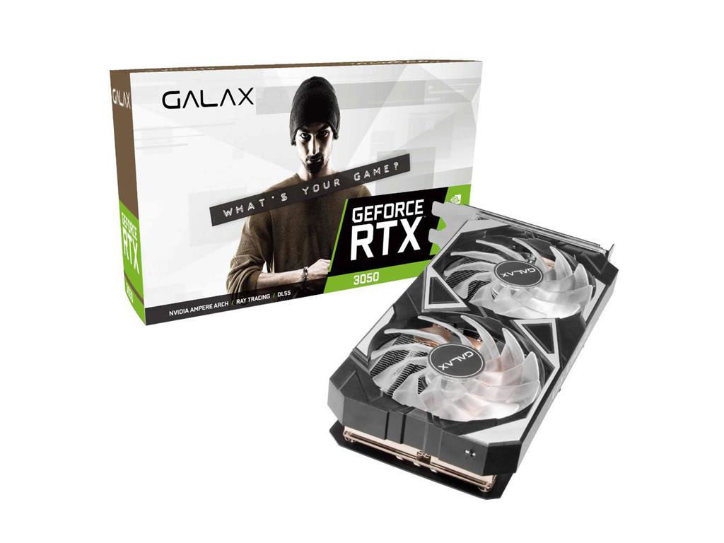 PLACA DE VIDEO GALAX GEFORCE RTX 3050 EX 1 CLICK OC 8GB GDDR6 128 BITS - 35NSL8MD6YEX