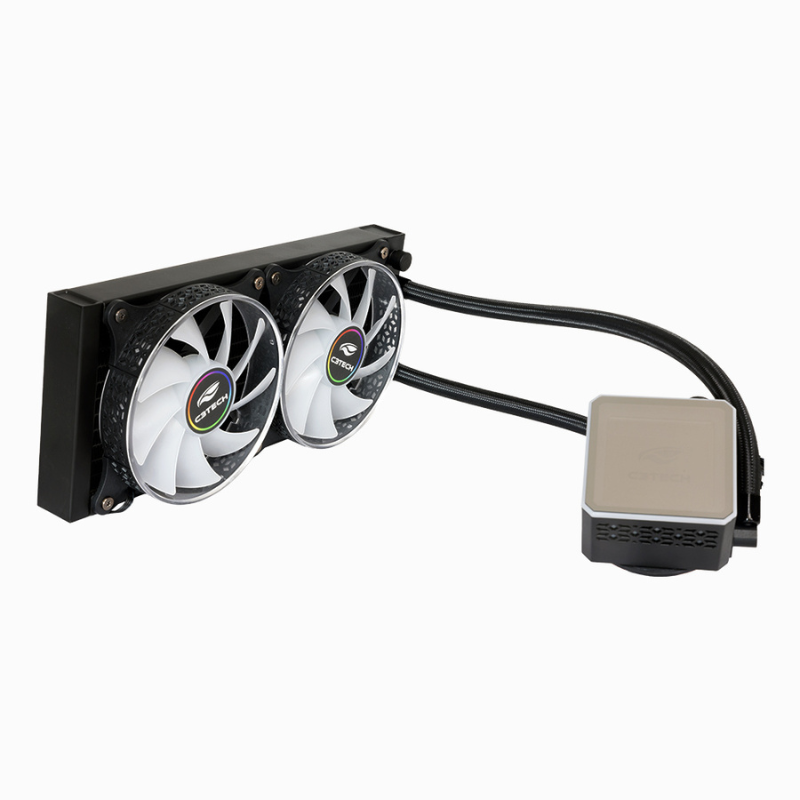Water Cooler Fc-w240rgb 24cm Preto/rgb C3tech - Imagem 2