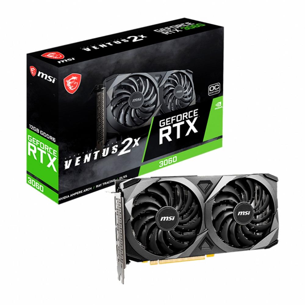 PLACA DE VIDEO RTX3060 12GB GDDR6 VENTUS 2X OC MSI 912-V397-856
