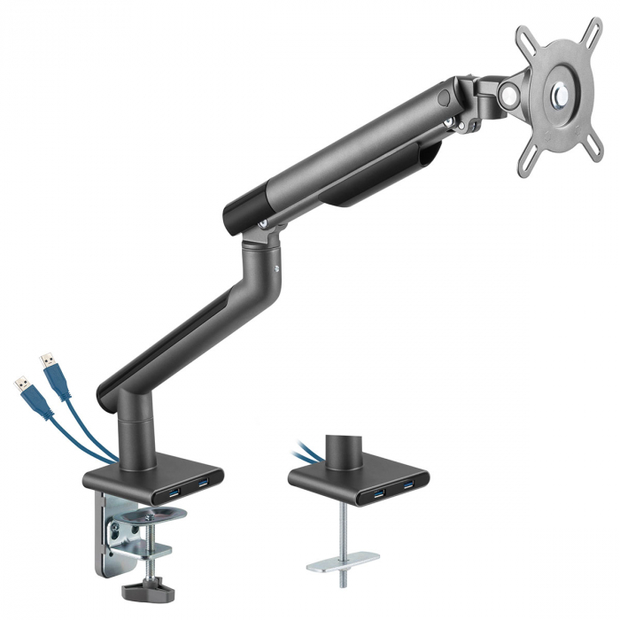 SUPORTE ARTICULADO PARA MONITOR 17'' A 32'' USB 3.0 CINZA - SM-049C - Imagem 4
