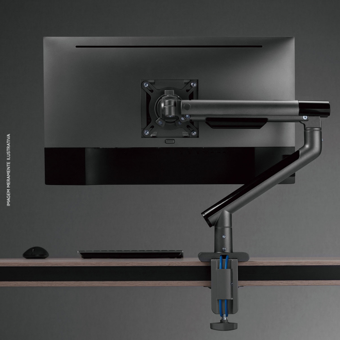 SUPORTE ARTICULADO PARA MONITOR 17'' A 32'' USB 3.0 CINZA - SM-049C - Imagem 12