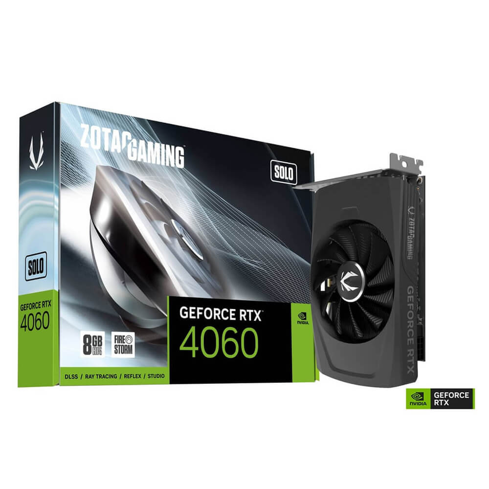 PLACA DE VIDEO RTX4060 8GB GDDR6 128BITS SOLO ZOTAC ZT-D40600G-10L