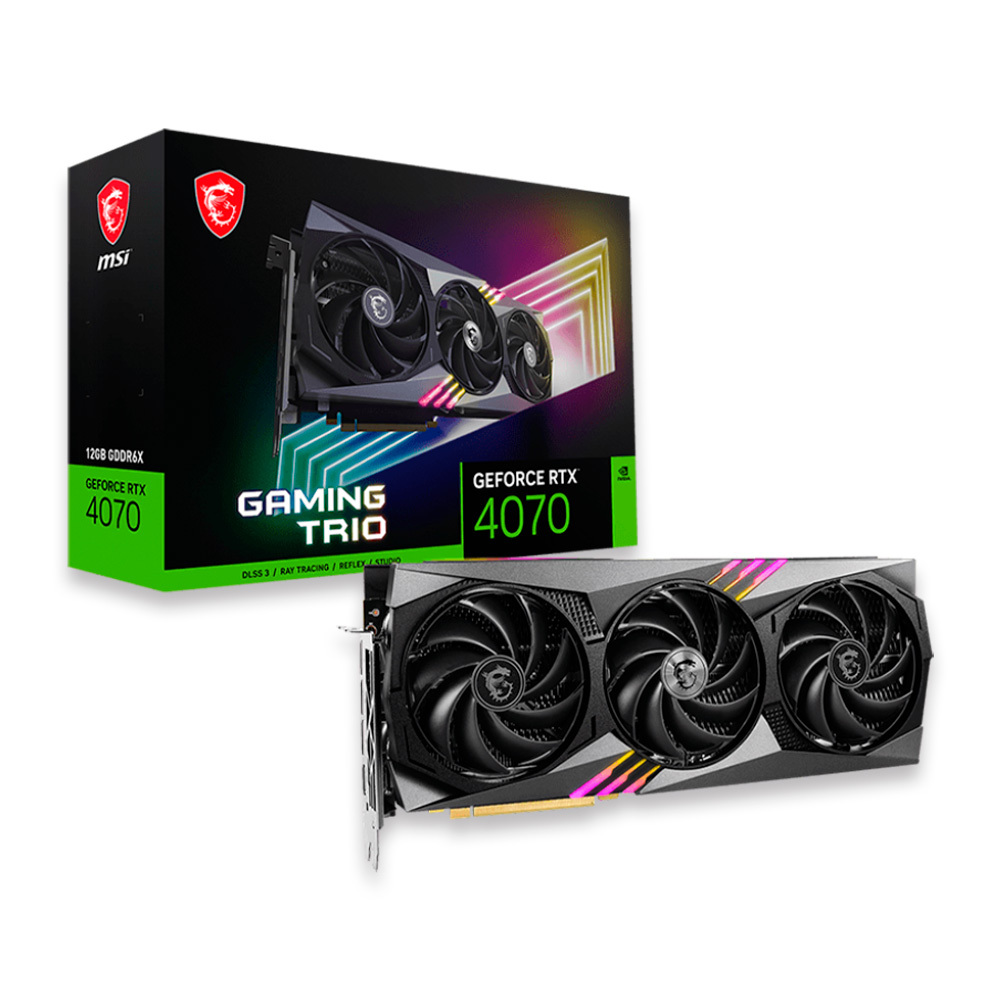 PLACA DE VIDEO RTX4070 12GB GAMING TRIO MSI 912-V513-234