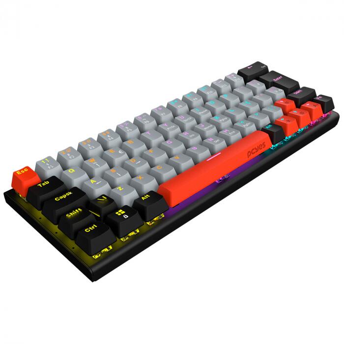TECLADO GAMER MECANICO PCYES KUROMORI 60% - SWITCH RED - LED RAINBOW - PTKM60RD - Imagem 6