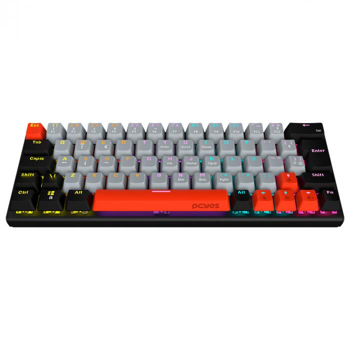 TECLADO GAMER MECANICO PCYES KUROMORI 60% - SWITCH RED - LED RAINBOW - PTKM60RD - Imagem 4