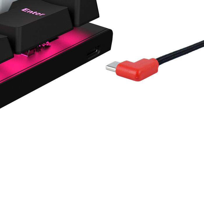 TECLADO GAMER MECANICO PCYES KUROMORI 60% - SWITCH RED - LED RAINBOW - PTKM60RD - Imagem 10