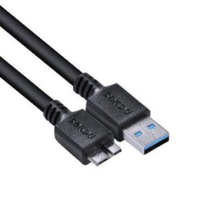 CABO PARA HD EXTERNO USB A 3.0 MACHO PARA MICRO USB B 3.0 (10 PINOS) MACHO 28AWG PURO COBRE 5 METROS - PUAMCM3-5