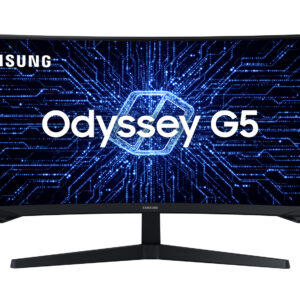 MONITOR SAMSUNG GAMER CURVO ODYSSEY 34" 165HZ 1MS WQHD ULTRAWIDE HDMI DP FREESYNC PREMIUM PRETO - LC34G55TWWLMZD