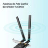 ADAPTADOR WIFI 6 AX1800 BLUETOOTH 5.2 ARCHER TX20E - Imagem 3