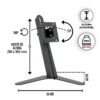 SUPORTE DE MESA COM AJUSTE DE ALTURA E INCLINAÇÃO PARA MONITOR - Imagem 5