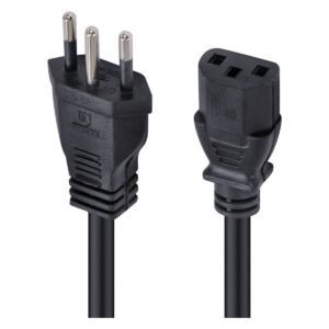 CABO DE FORÇA TRIPOLAR PARA FONTE 3X0,75 MM 250V - 2 MTS (10 UN)