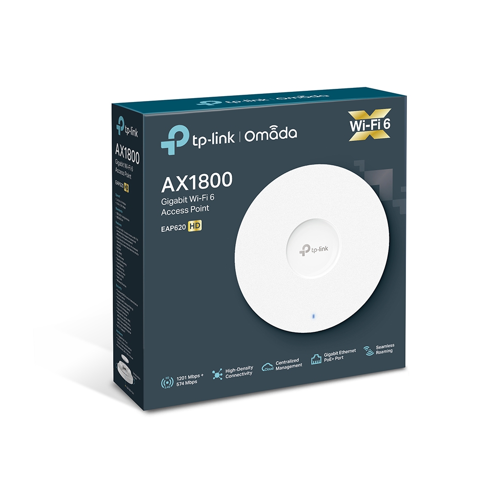ACCESS POINT WI-FI 6 MONTAVEL EM TETO DUAL BAND 2,4/5GHZ AX1800 EAP620 HD SMB - Imagem 5