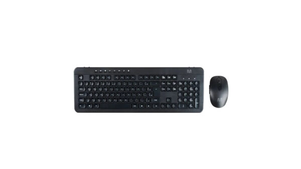 KIT TECLADO E MOUSE SEM FIO RECARREGÁVEL USB 1600DPI PRETO - TC250