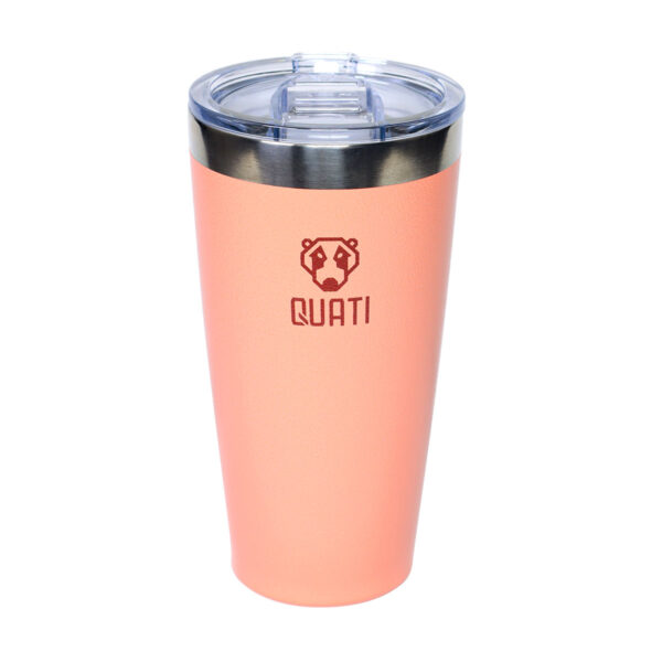COPO TERMICO QUATI COM TAMPA 473ML CORAL -  CCCT473