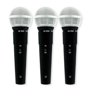 KIT COM 3 MICROFONES DINAMICO PRETO LS50K3