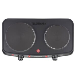 FOGAO ELETRICO COM 2 BOCAS PRETO 1900W 110V TF-AE10500