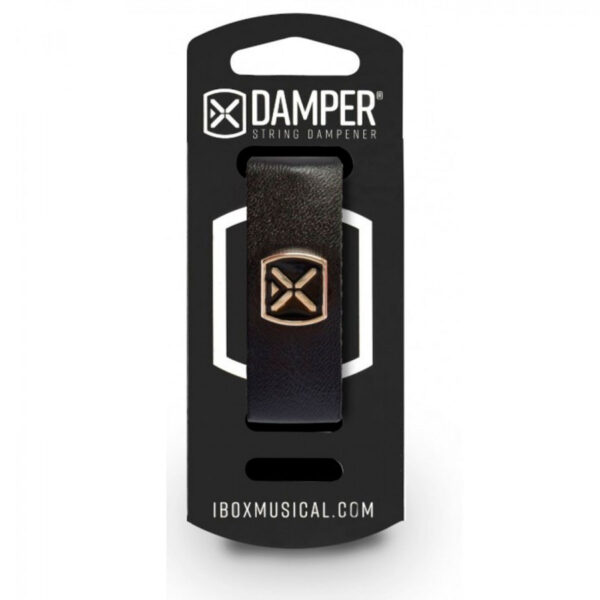 DAMPER EM COURO LEGITIMO E TAG EM METAL PRETO DSMD02