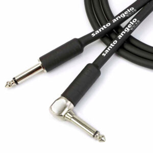 CABO DE GUITARRA ANGEL 0,30MM CONECTOR P10/P10 90º 25FT 7,62 METROS PRETO