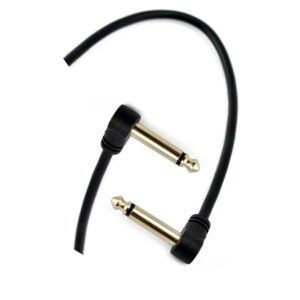 CABO PEDAL NINJA 0,20MM CONECTOR P10 90º/P10 90º 15 CENTÍMETROS 0,50FT PRETO