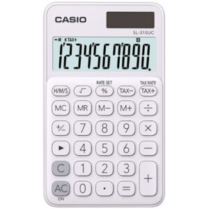 CALCULADORA DE BOLSO 10 DIGITOS BRANCA - SL-310UC-WE