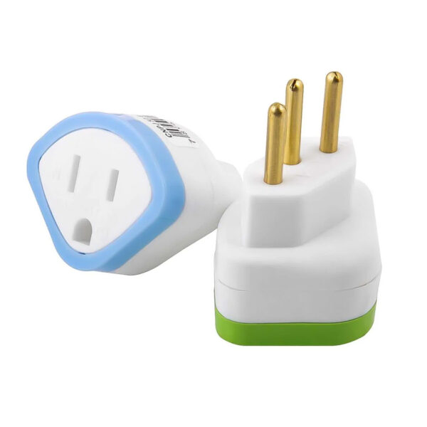 ADAPTADOR PINO CHATO 3 PINOS 2P + T 10A/250V BRANCO DN1630
