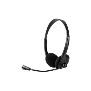 HEADSET COM FIO HF100 SEM MARCA CONEXAO P2 CABO DE 180CM DRIVER 30MM POTENCIA 100MW MICROFONE FLEXIVEL PRETO PH002