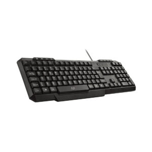 TECLADO COM FIO TM100 DESIGN SLIM 8 TECLAS MULTIMIDIA CABO DE 130CM RESISTENTE AGUA CONEXAO USB PRETO TC206