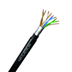CABO DE REDE LAN FTP CAT.5E 4PX24AWG CAPA DUPLA BLINDADO PARA USO EXTERNO 305M 100% COBRE PRETO - DVBL