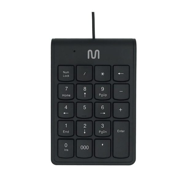 TECLADO NUMÉRICO TFN100, COM FIO, USB, CABO DE 120CM, COM TECLA 000, PRETO - TC227