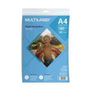 PAPEL FOTOGRÁFICO GLOSSY 180G A4 COM 20 FOLHAS - PE039