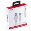CABO PARA CELULAR SMARTPHONE USB A 2.0  PARA USB TIPO C 50 CM BRANCO - PUACB-05 - Imagem 7