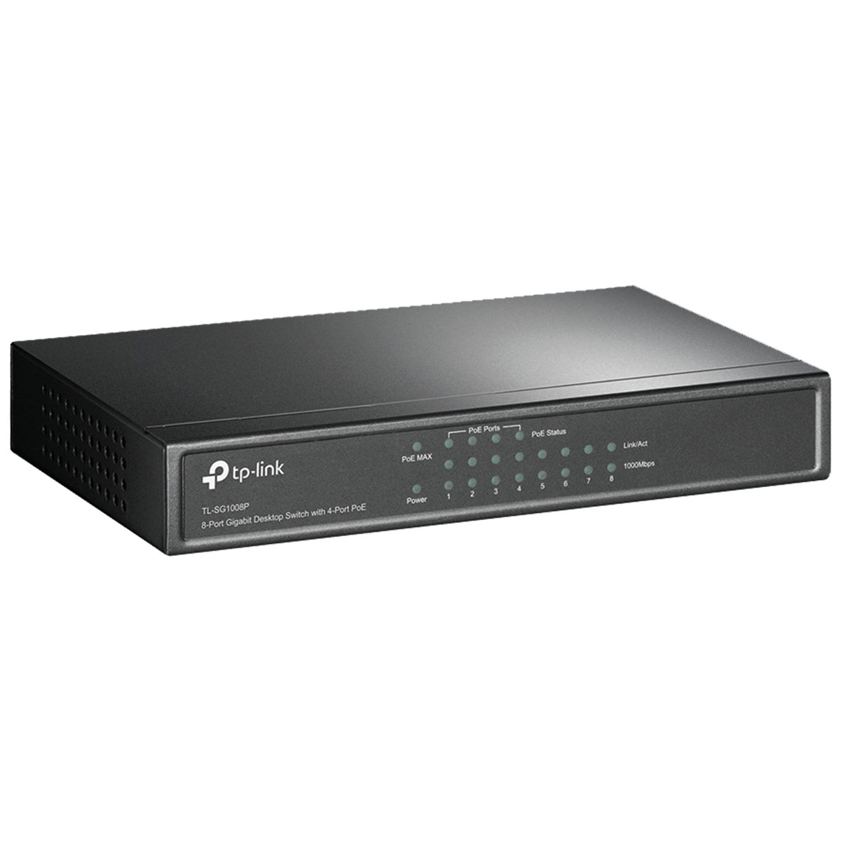 SWITCH GIGABIT 10/100/1000 8 PORTAS C/ 4 PORTAS POE+ TL-SG1008P SMB - Imagem 2