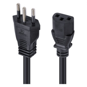 CABO DE FORÇA TRIPOLAR PARA FONTE 3X0,75 MM 250V - 3 MTS (10 UN)