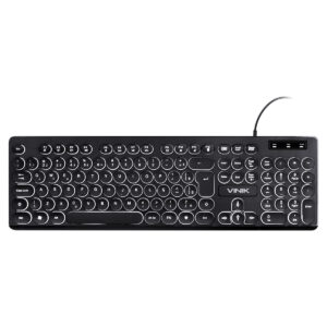 TECLADO USB MULTIMIDIA SLIM CHOCOLATE TECLAS REDONDAS LED BRANCO 1.8M - TC200