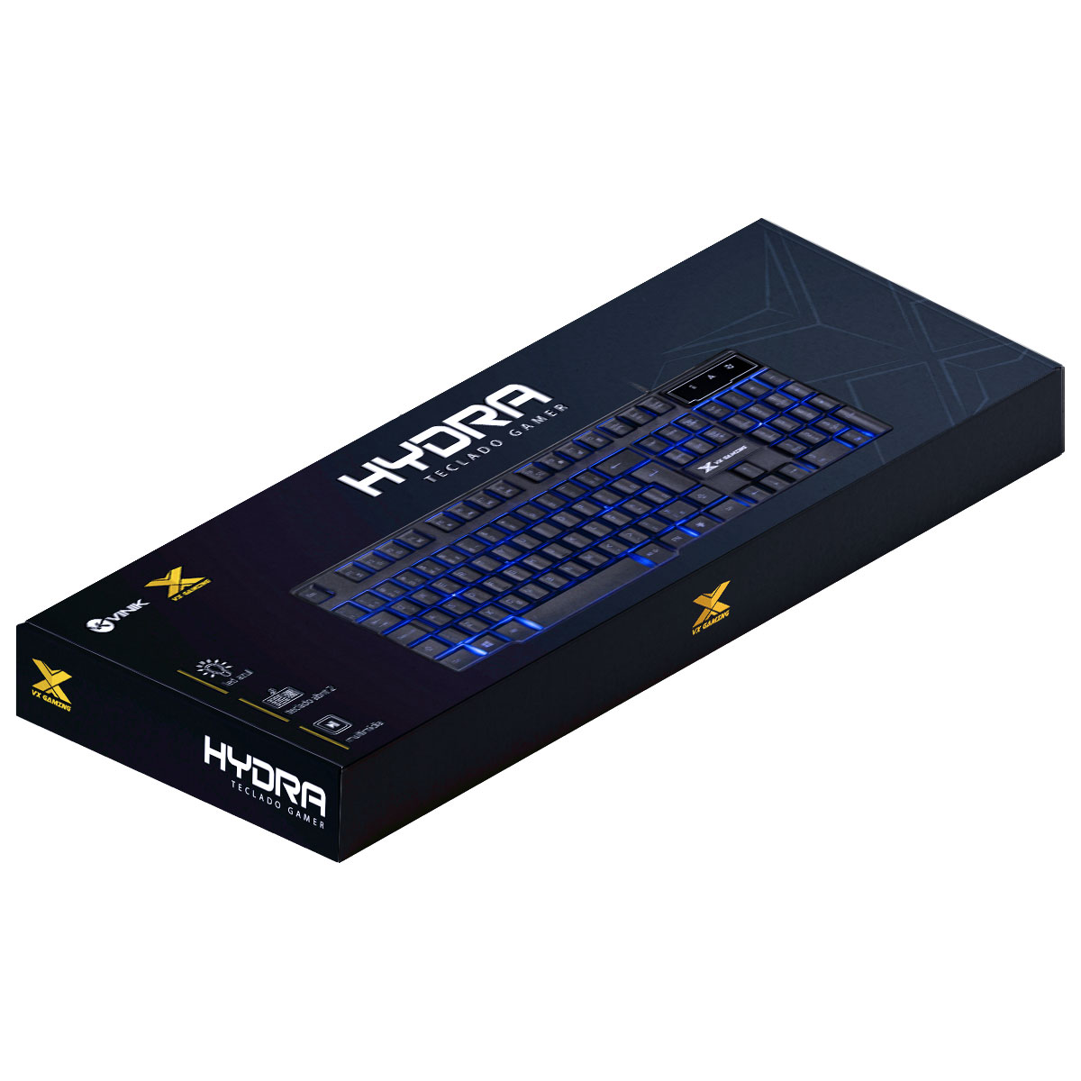 TECLADO GAMER HYDRA 107 TECLAS + 12 MULTIMÍDIA COM LED AZUL SENsac@rdwbrasil.com.brAO TECLA MECANICA - GT700 - Imagem 3