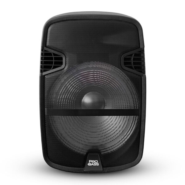CAIXA ATIVA PORTÁTIL STREET 12 USB/SD/BT 12'' 400W RMS COM BATERIA ACOMPANHA MICROFONE COM FIO BIVOLT