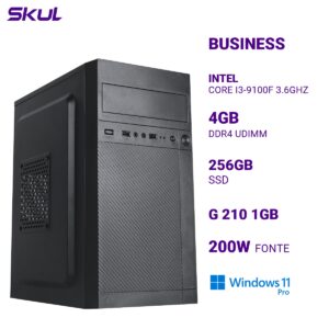COMPUTADOR B300 CORE I3-9100F 3.6GHZ MEMÓRIA 4GB DDR4 SSD 256GB G 210 1GB  FONTE 200W WINDOWS 11 PRO