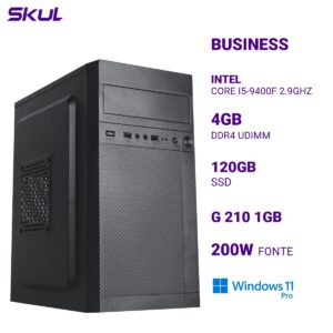 COMPUTADOR B500 CORE I5-9400F 2.9GHZ MEMÓRIA 4GB DDR4 SSD 120GB G 210 1GB  FONTE 200W WINDOWS 11 PRO