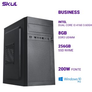 COMPUTADOR B300 DUAL CORE I3 4160 3.60GHZ MEMÓRIA 8GB DDR3 SSD 256GB NVME FONTE 200W WINDOWS 10 PRO