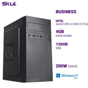 COMPUTADOR B300 QUAD CORE I3 8300 3.70 GHZ MEMÓRIA 4GB DDR4 SSD 120GB FONTE 200W WINDOWS 11 PRO