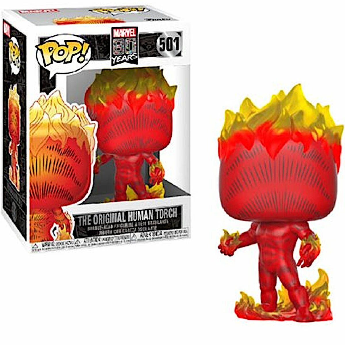 POP! MARVEL ESPECIAL 80 ANOS - THE ORIGINAL HUMAN TORCH - FIRST APPEARANCE #501 - Imagem 2