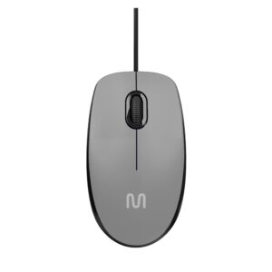 MOUSE COM FIO MF400 CLIQUE SILENCIOSO CONEXÃO USB 1200DPI CABO DE 180CM 3 BOTÕES - CINZA - MO387