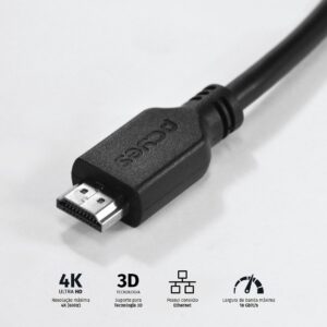 CABO HDMI 2.0 4K 28AWG PURO COBRE 5 METROS - PHM20-5