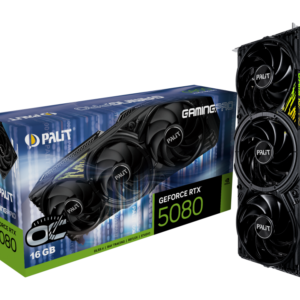 PLACA DE VIDEO PALIT GEFORCE RTX 5080 GAMINGPRO 16GB 256 BITS OC NE75080S19T2-GB2031A