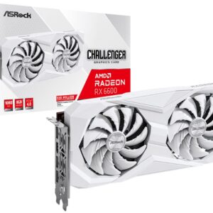 GPU ASROCK AMD RADEON GPU RX 6600 CHALLENGER WHITE 8GB 128 BITS (RX6600 CLW 8G) 90-GA4UZZ-00UANF