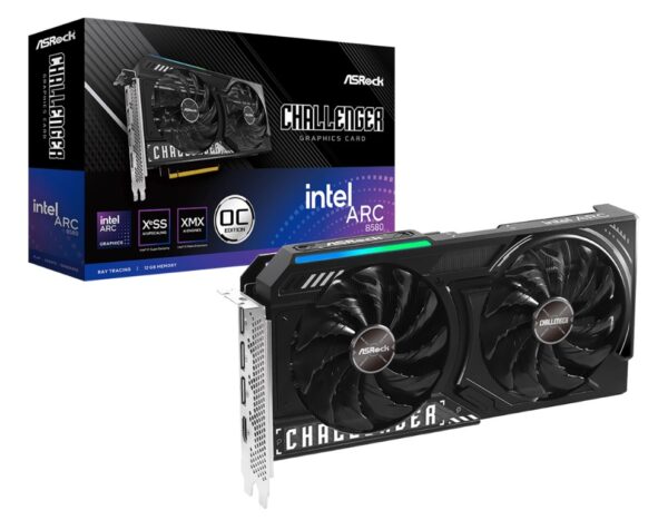 GPU ASROCK INTEL ARC B580 CHALLENGER 12G OC 192 BITS (B580 CL 12GO) 90-GA5LZZ-00UANF