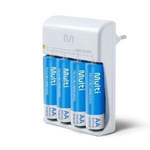 CARREGADOR RM02 BIVOLT COM 4 PILHAS AA DE 2500 MAH  CB054